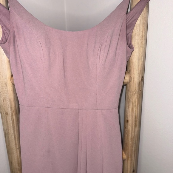Davids Bridal chiffon tank scoop neck dress size 0  STYLE# F20535 - Picture 7 of 7